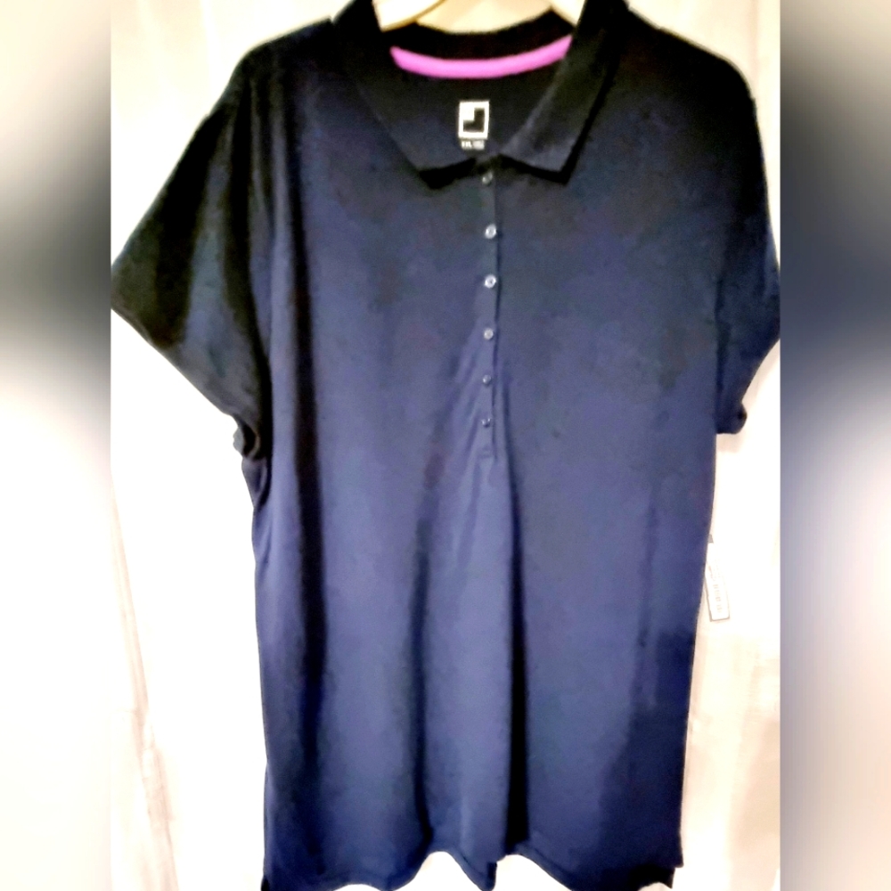 JCPenny Women's Navy Plus Size Polo Shirt Size XXL NWT